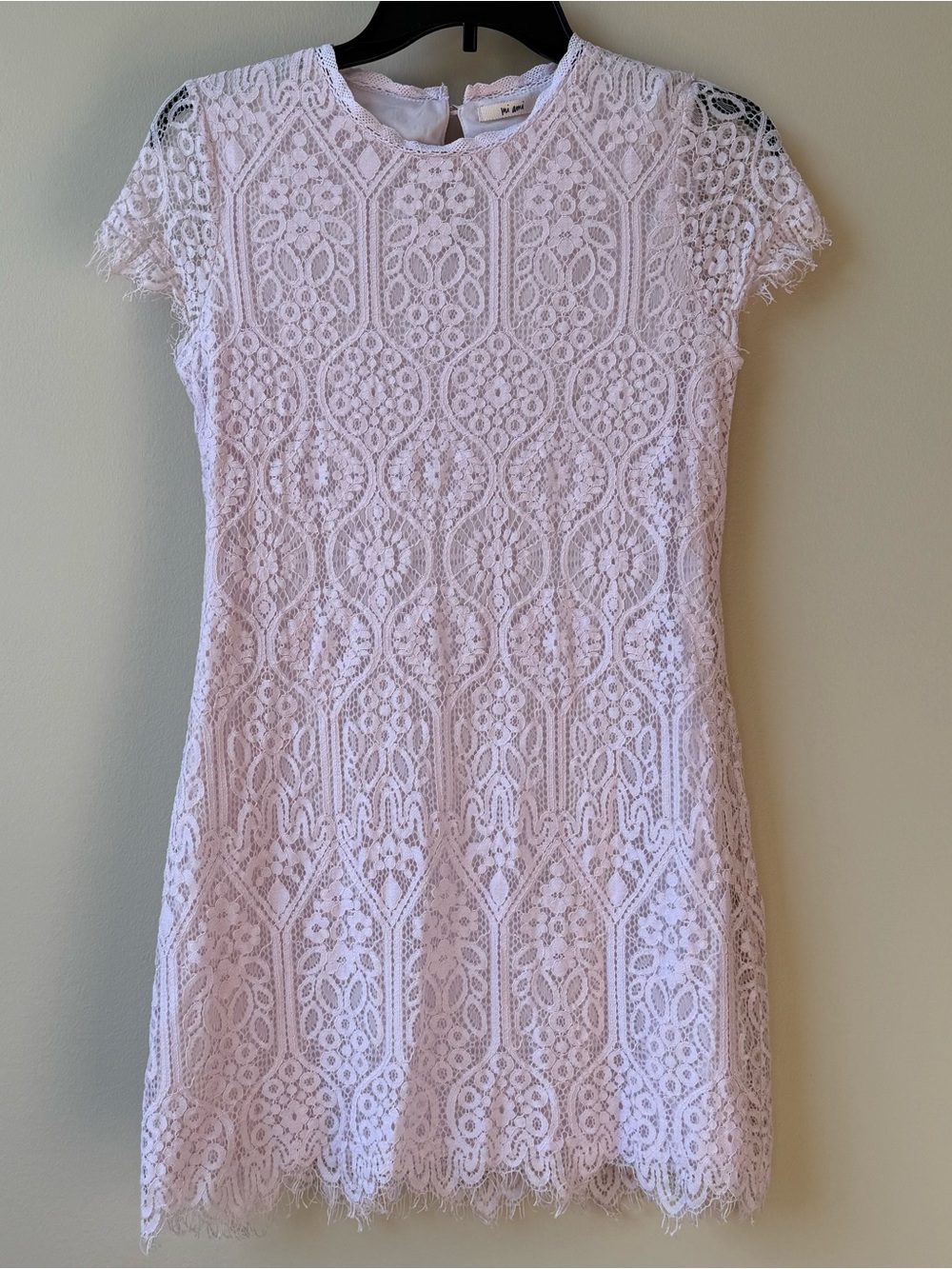 miami Light Pink Lace Mini Dress